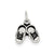Antiqued Childs Shoe Charm in Sterling Silver