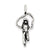 Antiqued Jump Rope Charm in Sterling Silver