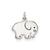 Enameled Elephant Charm in Sterling Silver