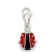 Enameled Lady Bug Charm in Sterling Silver