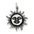 Sterling Silver Antiqued Sun Charm hide-image