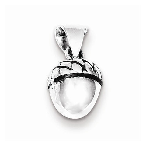 Sterling Silver Acorn Pendant, Pendants for Necklace