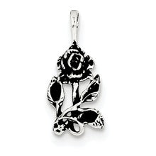 Sterling Silver Antiqued Rose Charm hide-image