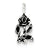 Sterling Silver Antiqued Rose Charm hide-image