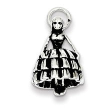 Sterling Silver Antiqued Girl in Dress Charm hide-image