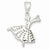 Sterling Silver Polished Ballerina Pendant, Pendants for Necklace