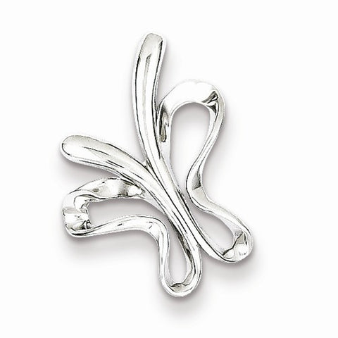 Sterling Silver Rhodium Plated Butterfly Slide Pendant, Pendants for Necklace