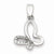 Sterling Silver Rhodium Plated CZ Open Butterfly Pendant, Pendants for Necklace