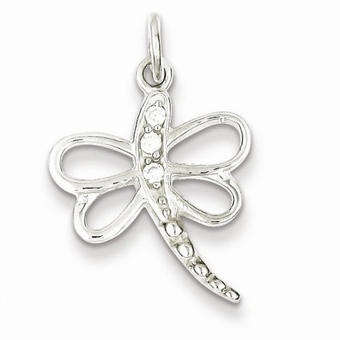 Sterling Silver CZ Dragonfly pendant, Stylish Pendants for Necklace