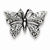 Sterling Silver Antiqued Butterfly Slide Pendant, Pendants for Necklace
