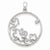 Sterling Silver Rhodium Plated Butterfly Circle Pendant, Pendants for Necklace