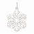 Sterling Silver Snowflake Pendant, Charm