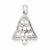 Sterling Silver CZ Bell Pendant, Pendants for Necklace