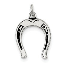 Sterling Silver Antiqued Horse Shoe Charm hide-image