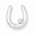 Sterling Silver CZ Horseshoe Pendant, Pendants for Necklace