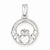 Sterling Silver Rhodium Plated CZ Claddagh pendant, Beautiful Pendants for Necklace