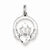 Sterling Silver CZ Irish Claddagh pendant, Delightful Pendants for Necklace