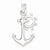 Sterling Silver Polished Anchor Pendant, Pendants for Necklace