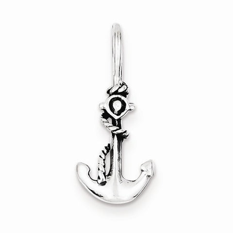 Sterling Silver Antique Anchor Pendant, Pendants for Necklace