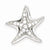 Sterling Silver CZ Starfish Slide Pendant, Pendants for Necklace