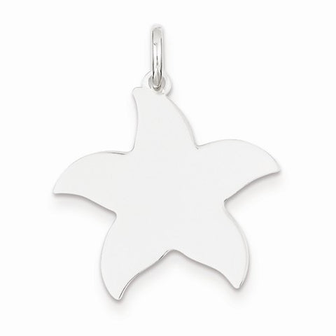 Sterling Silver Polished Star pendant, Pretty Pendants for Necklace