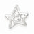 Sterling Silver Rhodium Plated CZ Stars Slide Pendant, Pendants for Necklace