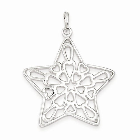 Sterling Silver Polished Star pendant, Gorgeous Pendants for Necklace