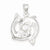 Sterling Silver CZ & Dolphins Pendant, Pendants for Necklace