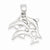 Sterling Silver Polished Dolphin pendant, Pendants for Necklace