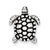 Antiqued Turtle Charm in Sterling Silver