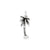 Antiqued Palm Tree Charm in Sterling Silver