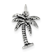 Sterling Silver Antiqued Palm Tree Charm hide-image