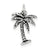 Sterling Silver Antiqued Palm Tree Charm hide-image