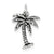 Antiqued Palm Tree Charm in Sterling Silver