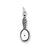 Antiqued Vintage Hand Mirror Charm in Sterling Silver