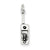 Antiqued Wireless Phone Charm in Sterling Silver