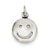 Antiqued Smiley Face Charm in Sterling Silver