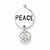 Sterling Silver CZ Peace Inspiration Pendant, Pendants for Necklace