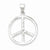 Sterling Silver CZ Peace Sign pendant, Pretty Pendants for Necklace