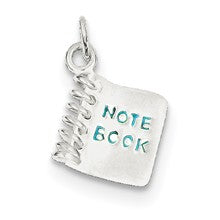 Sterling Silver Note Book Charm hide-image