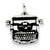 Sterling Silver Antiqued Typewriter Charm hide-image