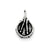 Antiqued Drum Charm in Sterling Silver