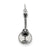 Antiqued Mandolin Charm in Sterling Silver
