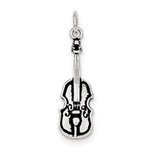 Sterling Silver Antiqued Viola Charm hide-image