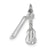 Violin & String Charm in Sterling Silver