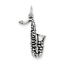 Sterling Silver Antiqued Saxophone Charm hide-image
