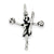 Antiqued Cheerleader Charm in Sterling Silver