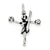 Sterling Silver Antiqued Cheerleader Charm hide-image