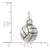Antiqued Volleyball Charm in Sterling Silver