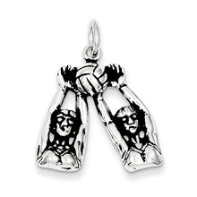 Sterling Silver Antiqued Volleyball Player Charm hide-image